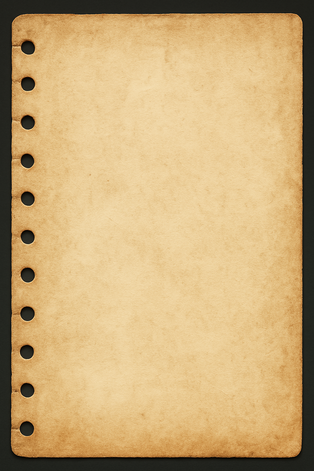 Left Journal Page
